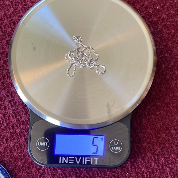 Italian Sterling Silver 16” Box Chain Necklace, Stamped 925 AGI - Picture 5 of 8